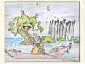 Illustration of a scene from the Ruth Moore poem ‘The Night that Charlie Tended Weir’